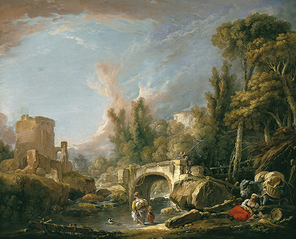 River Landscape with Ruin and Bridge